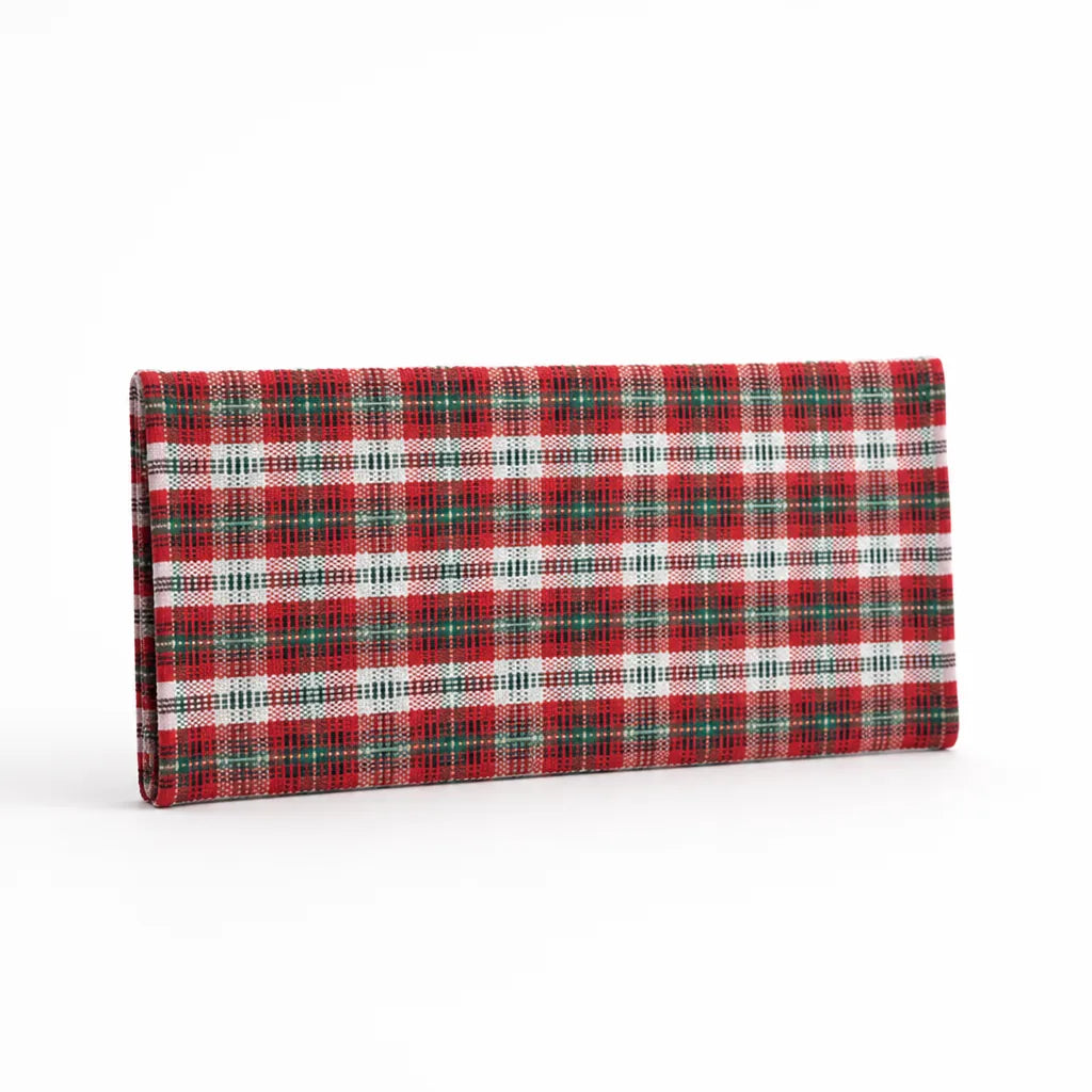 Table Runner Classic Check Handwoven Cotton Blend