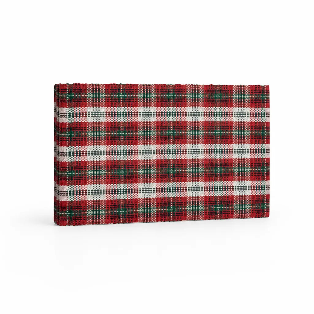 Table Runner Classic Check Handwoven Cotton Blend