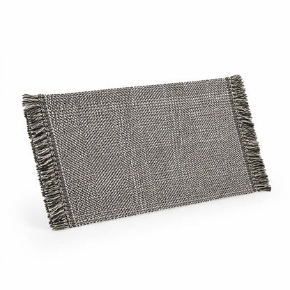 Table Runner Handwoven Herringbone & Fringed Ends