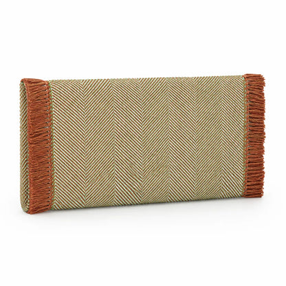 Table Runner Handwoven Herringbone & Fringed Ends