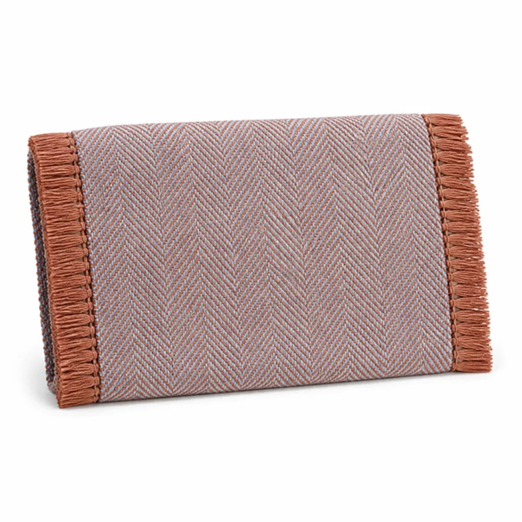 Table Runner Handwoven Herringbone & Fringed Ends