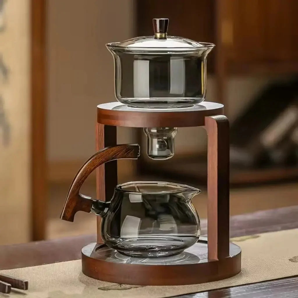 Tea Set Glass Double-Level Stand 6 Cups