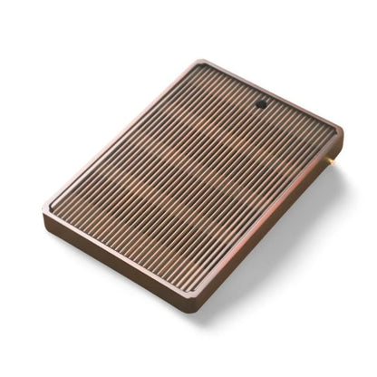 Tea Tray Bamboo Built-In Water Drain
