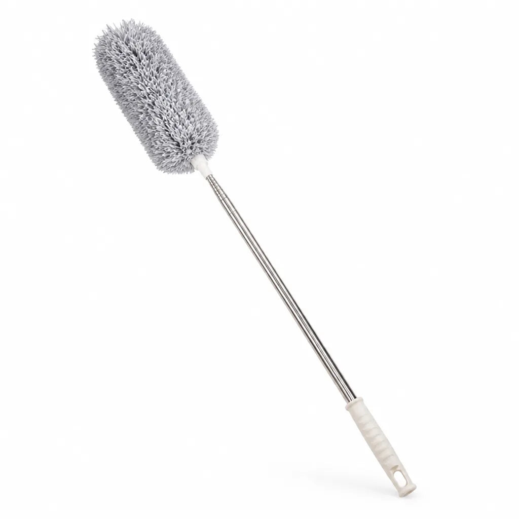 Telescopic Stainless Steel Microfiber Duster With Flexible Head (250 cm Reach)