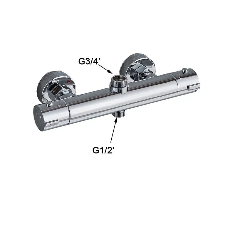 Thermostatic Shower Valve Anti-Scald Ceramic Core Brass