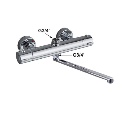 Thermostatic Shower Valve Anti-Scald Ceramic Core Brass