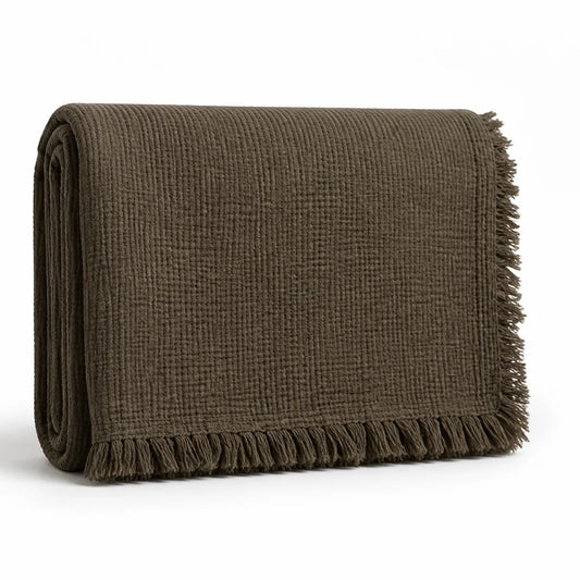 Throw Blanket Breathable Four-Layer Cotton Gauze