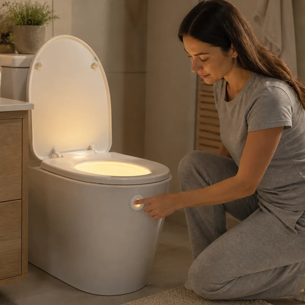 Toilet Night Light Motion-Activated 8 Colors Battery-Powered