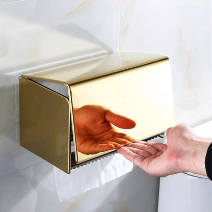 Toilet Paper Holder Wall-Mounted Stainless Steel Anti-Fingerprint