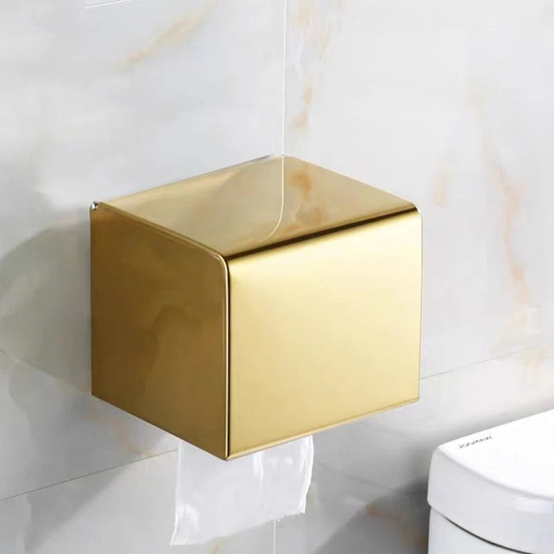 Toilet Paper Holder Wall-Mounted Stainless Steel Anti-Fingerprint