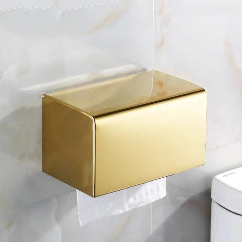 Toilet Paper Holder Wall-Mounted Stainless Steel Anti-Fingerprint