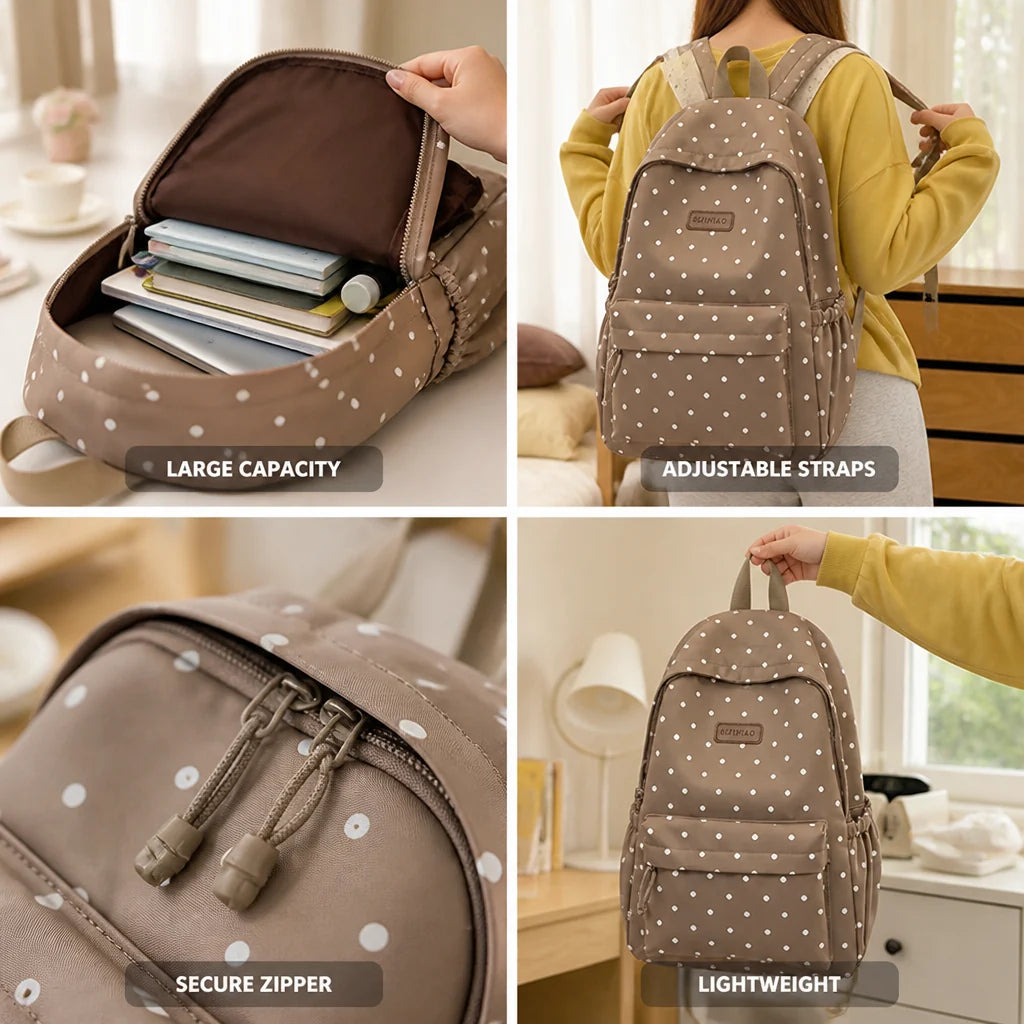 Travel Backpack Lightweight Large-Capacity Adjustable Straps