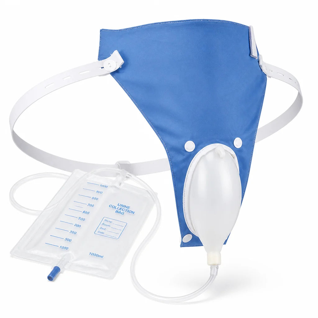 Urine Collector Hands-Free Adjustable Fit Silicone & Cotton