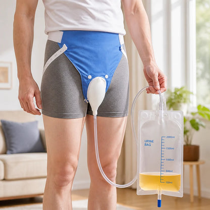 Urine Collector Hands-Free Adjustable Fit Silicone & Cotton