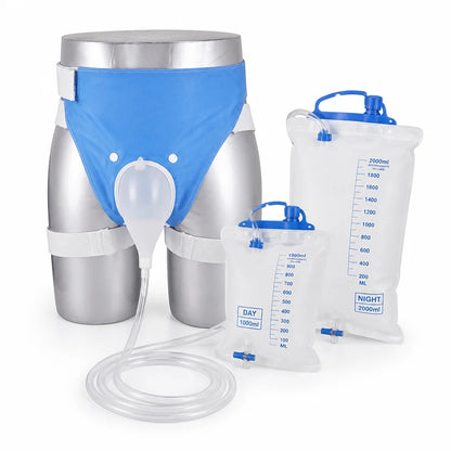 Urine Collector Hands-Free Adjustable Fit Silicone & Cotton