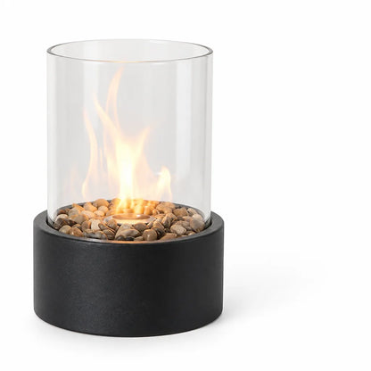 Visible Flame Powder-Coated Base Tabletop Fire Lantern