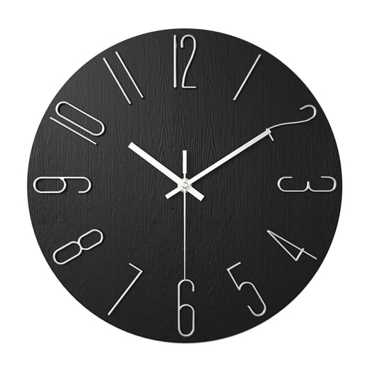 Wall Clock Minimalist & Silent 30cm Diameter