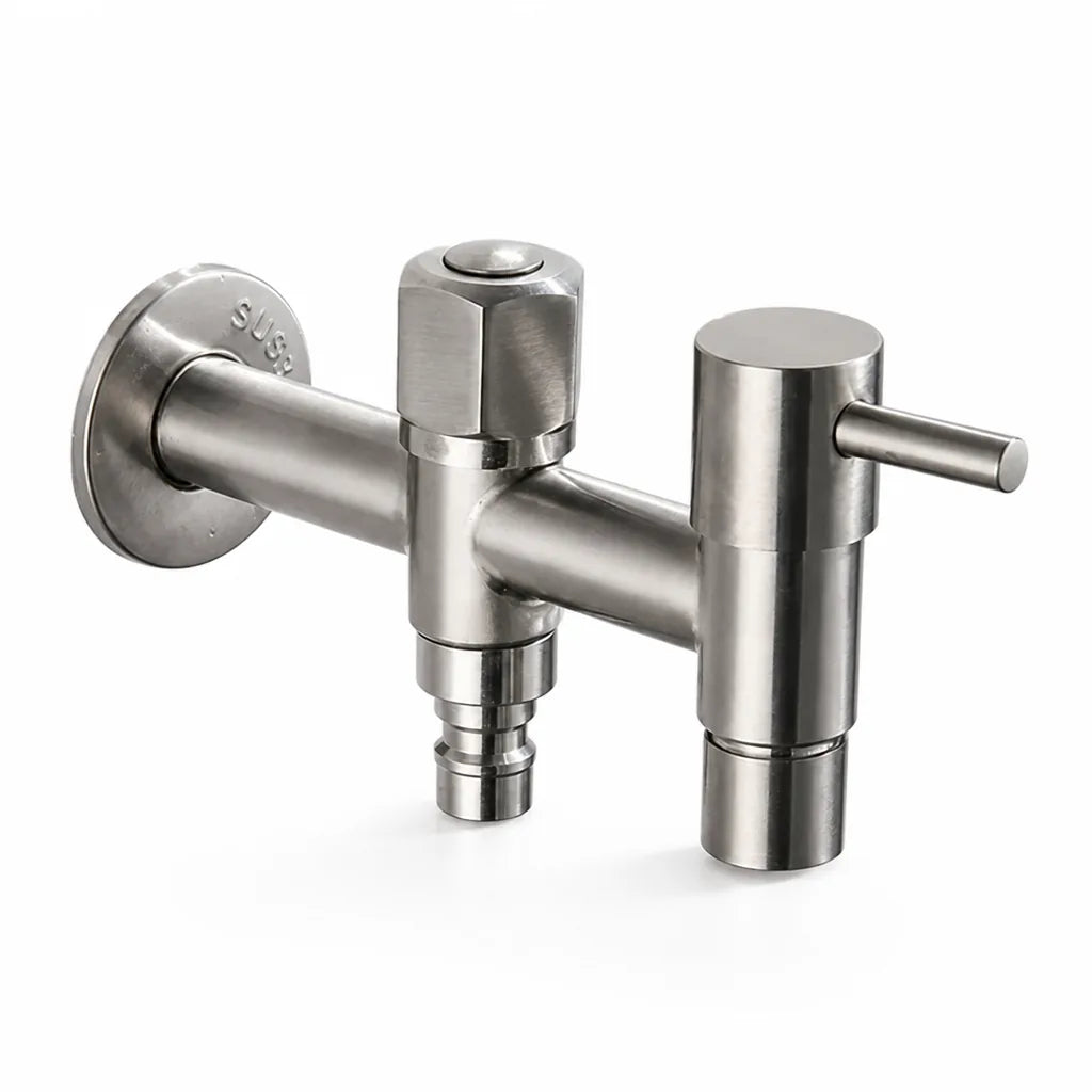 Wall Mount Faucet Stainless Steel G1/2 & Hose Connection