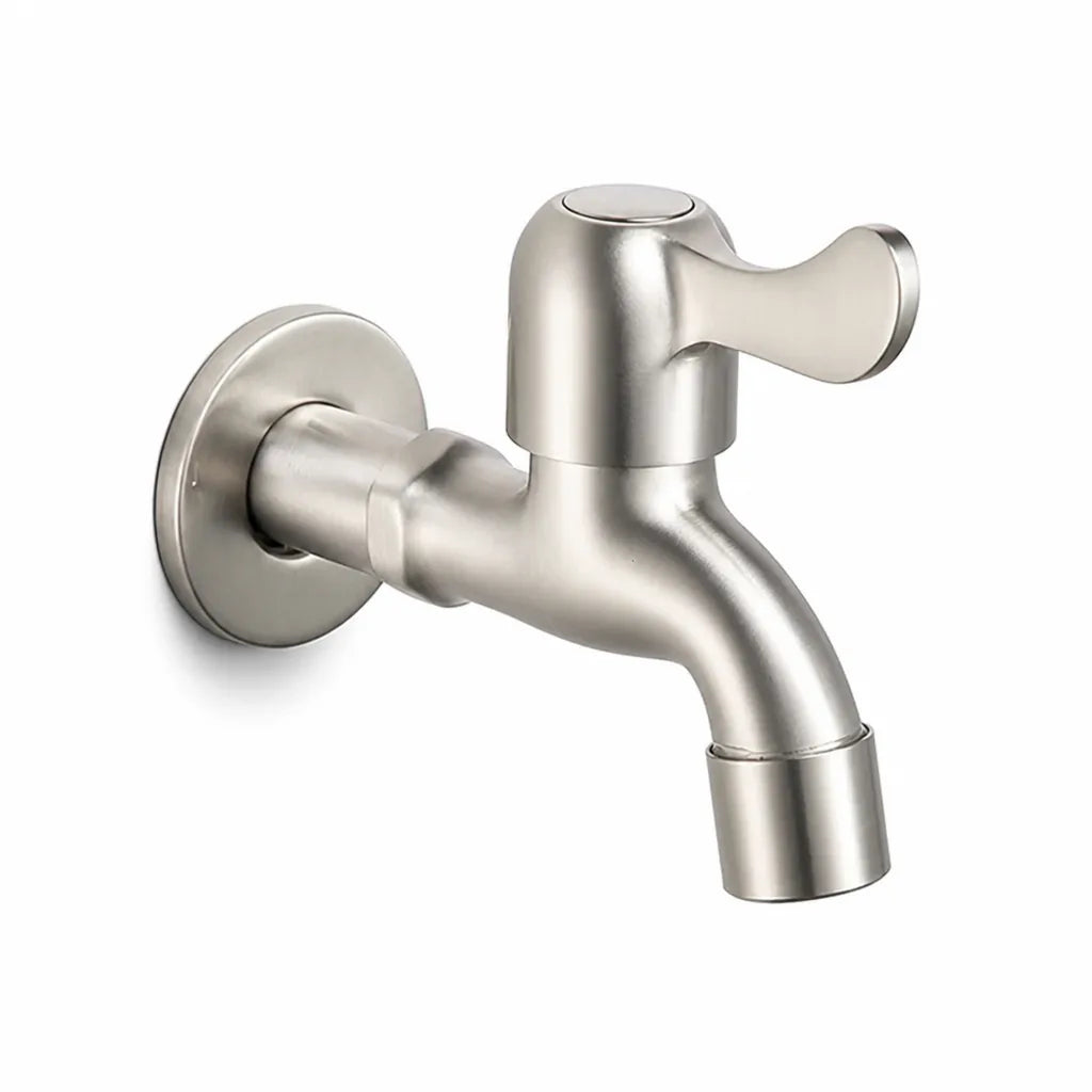 Wall Mount Faucet Stainless Steel G1/2 & Hose Connection