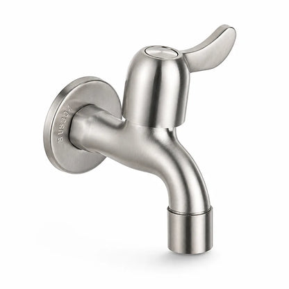 Wall Mount Faucet Stainless Steel G1/2 & Hose Connection