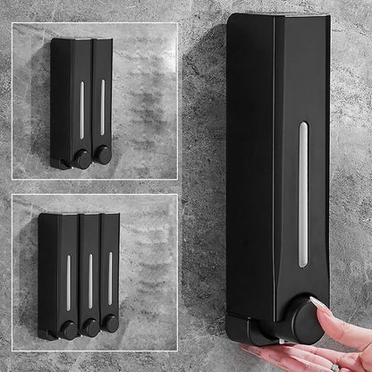 Wall Mount Soap Dispenser Magnetic Lid No-Drill Mount