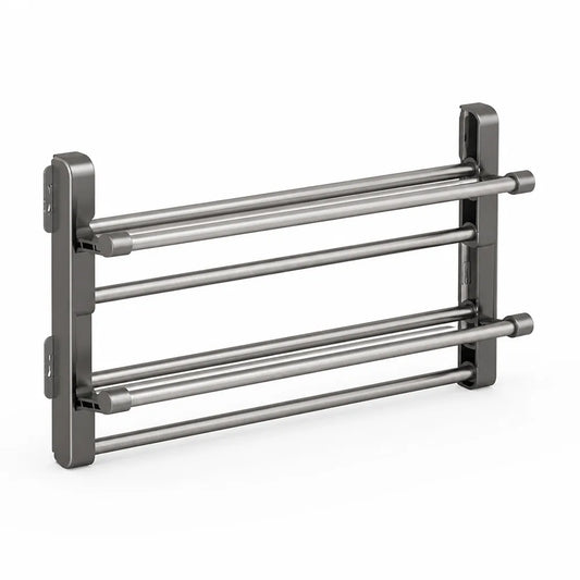 Wall-Mounted Space-Saving Shoe Rack with Integrated Drainage (Hallway & Bathroom)