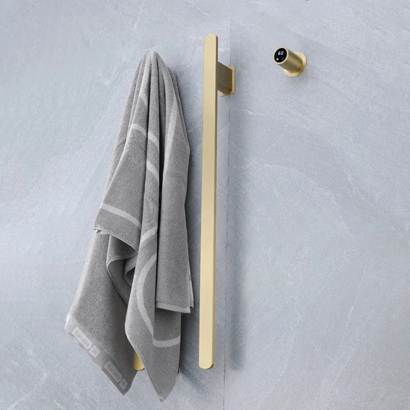Wall-Mounted Towel Warmer Stainless Steel Touch Control & Timer