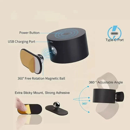 Wall Sconce Cordless USB Rechargeable 3 Brightness Levels