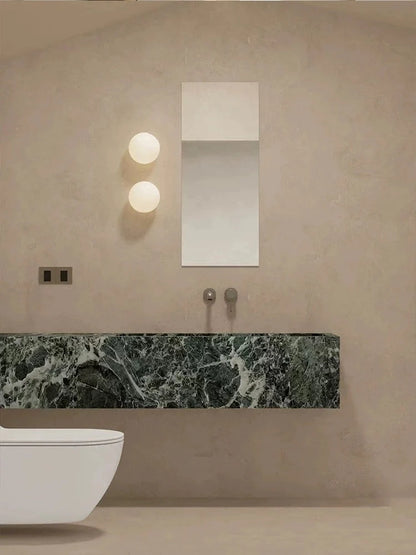 Wall Sconce Frosted Glass Globe & Integrated LED