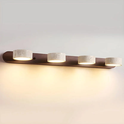 Wall Sconce Integrated LED Natural Travertine & Wood