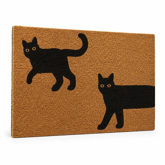 Welcome Mat Cat Silhouette Weather-Resistant & Non-Slip
