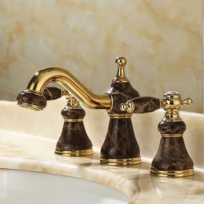 Widespread Bathroom Faucet Solid Brass Splash-Free Flow