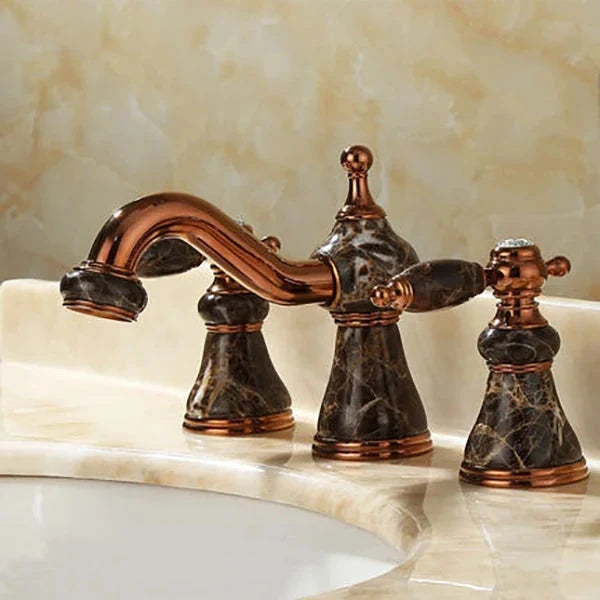 Widespread Bathroom Faucet Solid Brass Splash-Free Flow