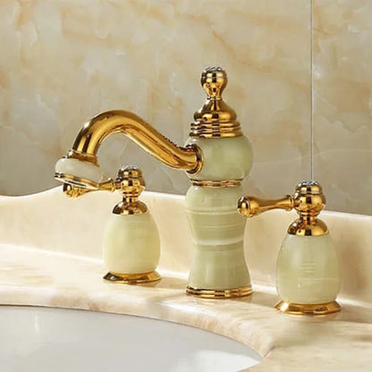 Widespread Bathroom Faucet Solid Brass Splash-Free Flow