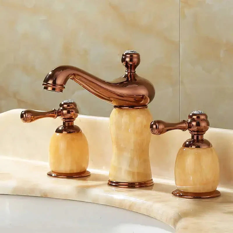 Widespread Bathroom Faucet Solid Brass Splash-Free Flow