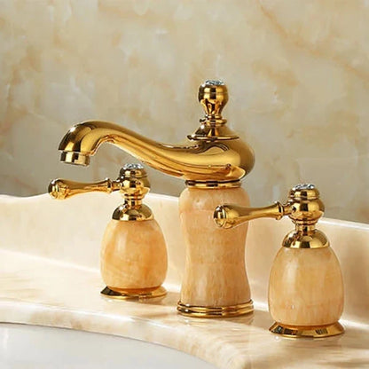 Widespread Bathroom Faucet Solid Brass Splash-Free Flow