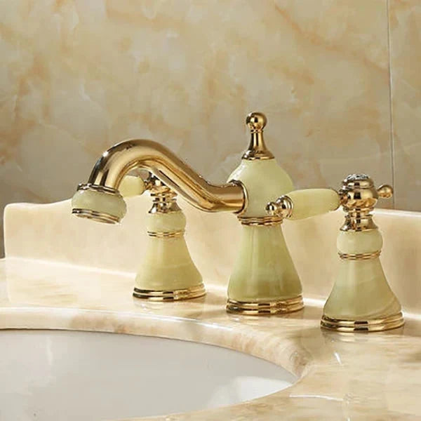 Widespread Bathroom Faucet Solid Brass Splash-Free Flow