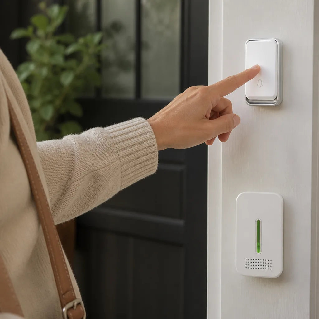 Wireless Battery-Free Kinetic Doorbell (120 m Range)