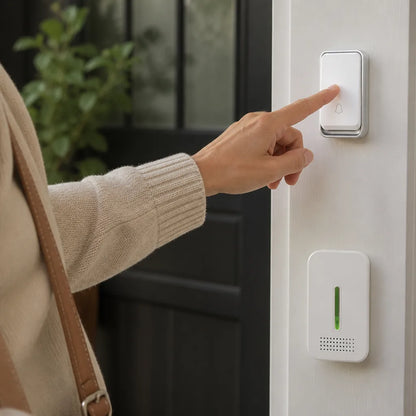 Wireless Battery-Free Kinetic Doorbell (120 m Range)