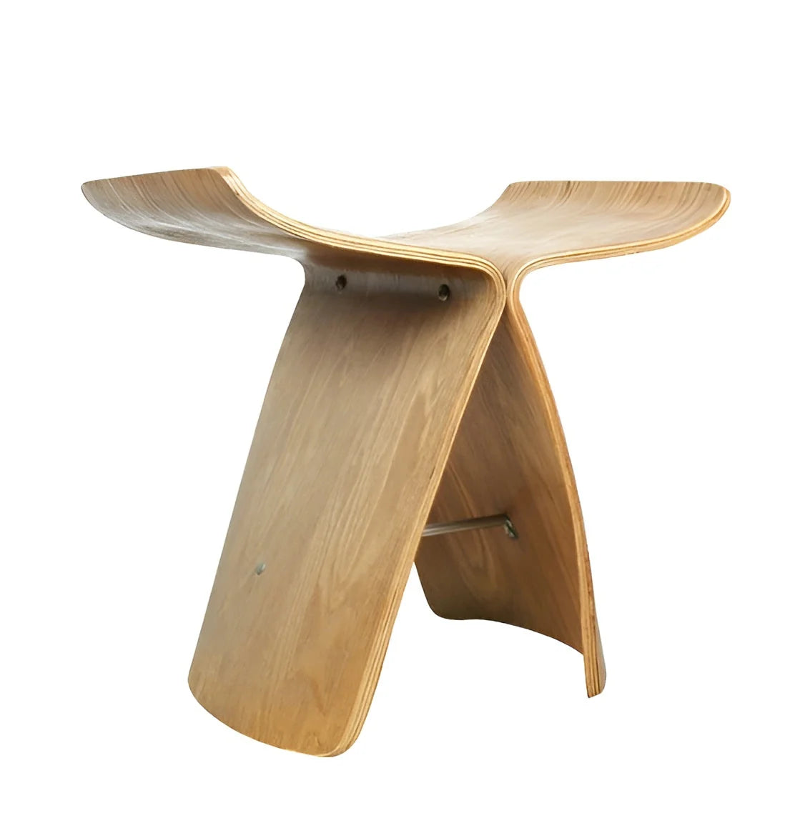 Wooden Bench Compact Natural Wood Top Lightweight & Sturdy