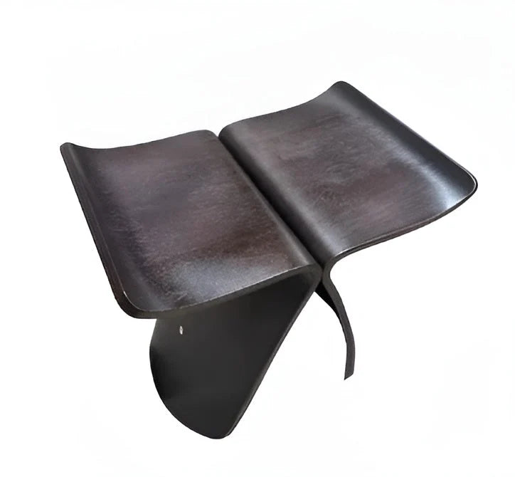 Wooden Bench Compact Natural Wood Top Lightweight & Sturdy