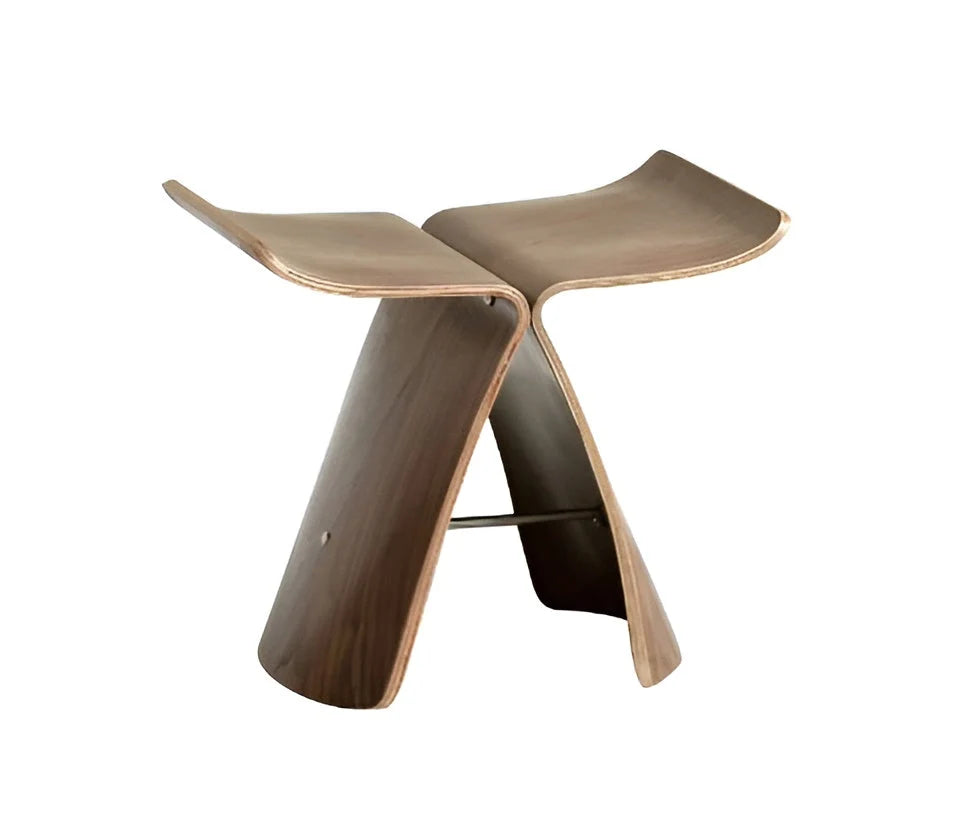 Wooden Bench Compact Natural Wood Top Lightweight & Sturdy